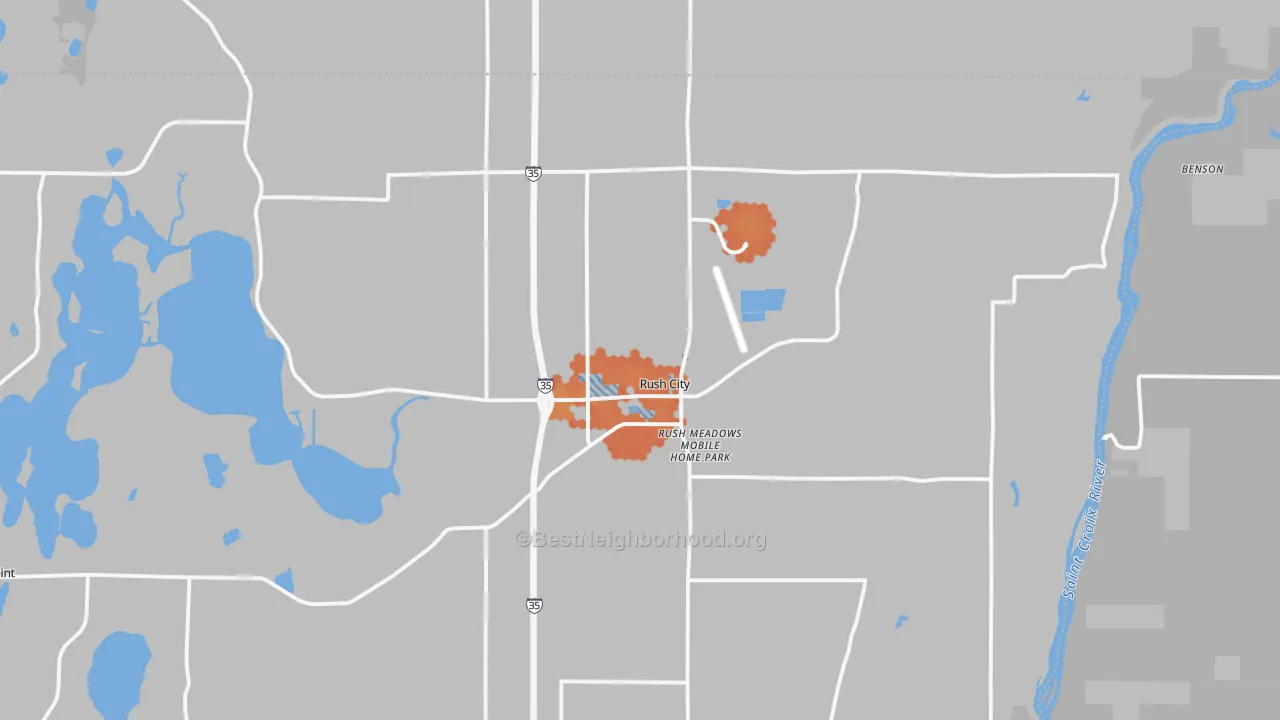 Bike Grade map of 55069, MN