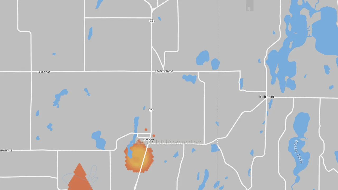 Bike Grade map of 55080, MN