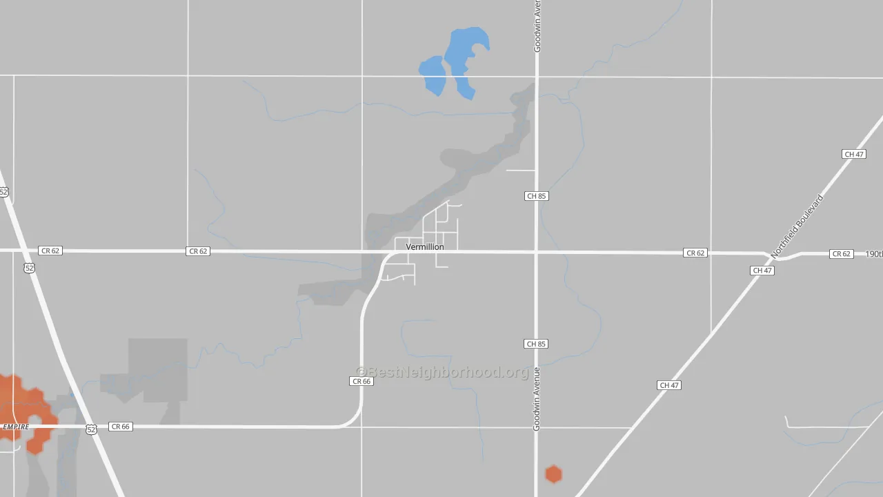 Bike Grade map of 55085, MN