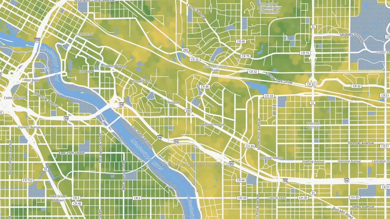 Bike Grade map of 55114, MN