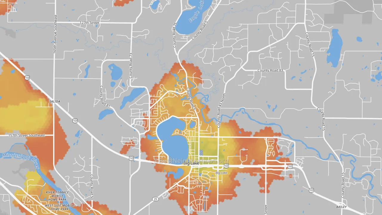 Bike Grade map of 55309, MN