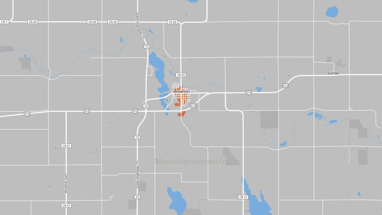 Bike Grade map of 55312, MN