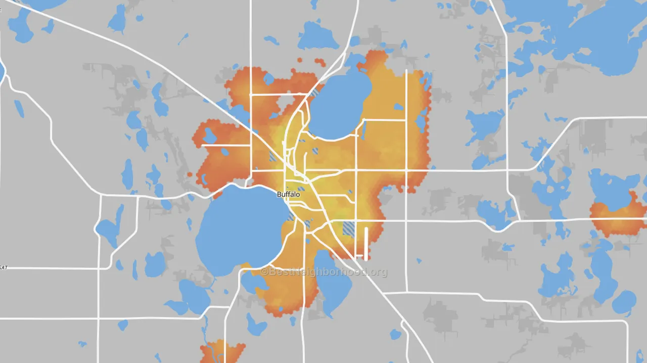 Bike Grade map of 55313, MN