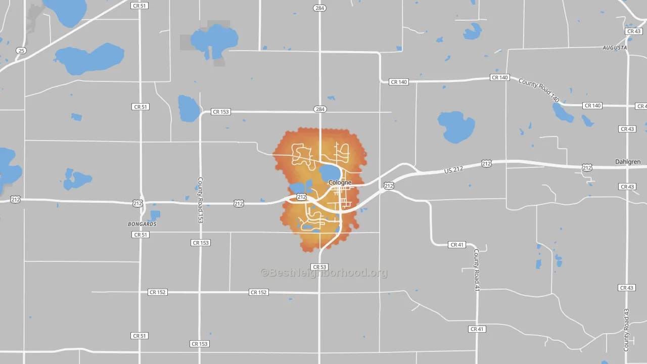 Bike Grade map of 55322, MN