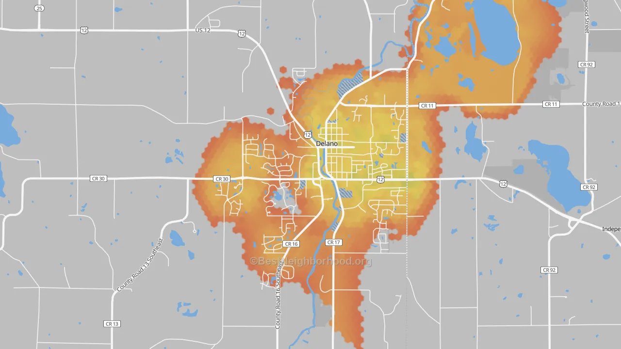 Bike Grade map of 55328, MN