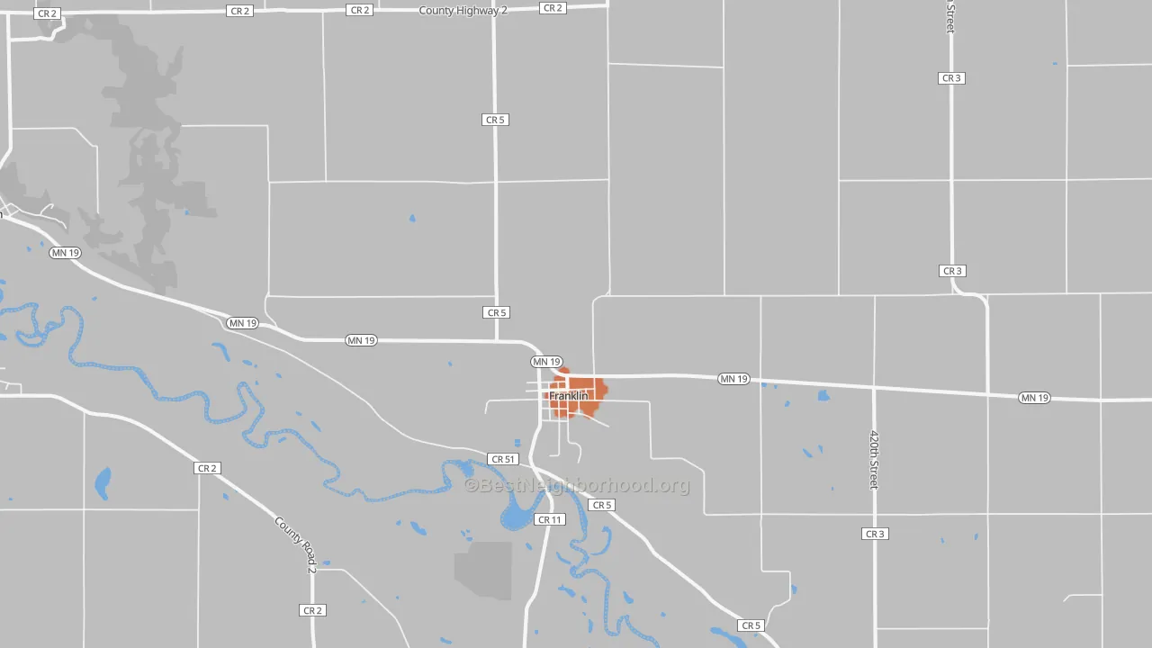 Bike Grade map of 55333, MN