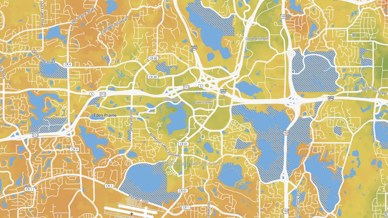 Bike Grade map of 55344, MN