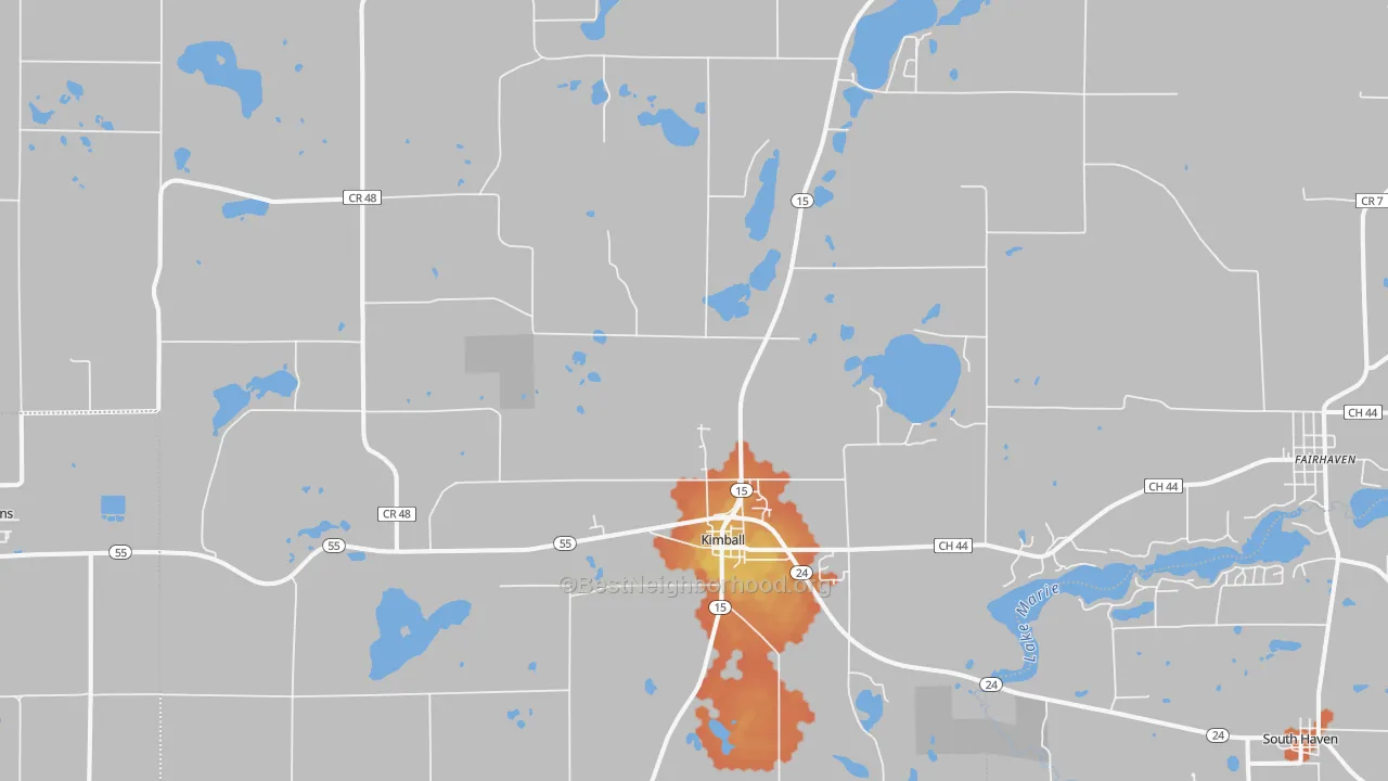 Bike Grade map of 55353, MN