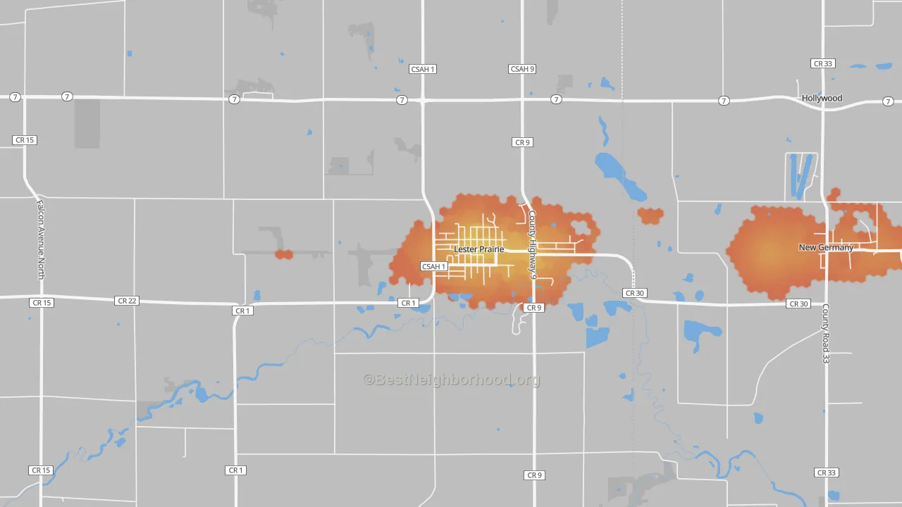 Bike Grade map of 55354, MN