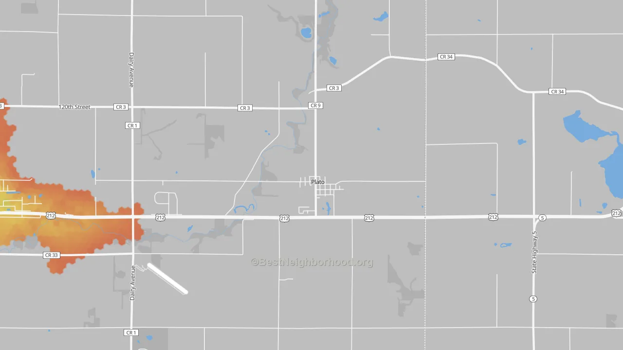 Bike Grade map of 55370, MN