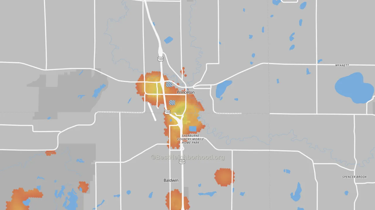 Bike Grade map of 55371, MN