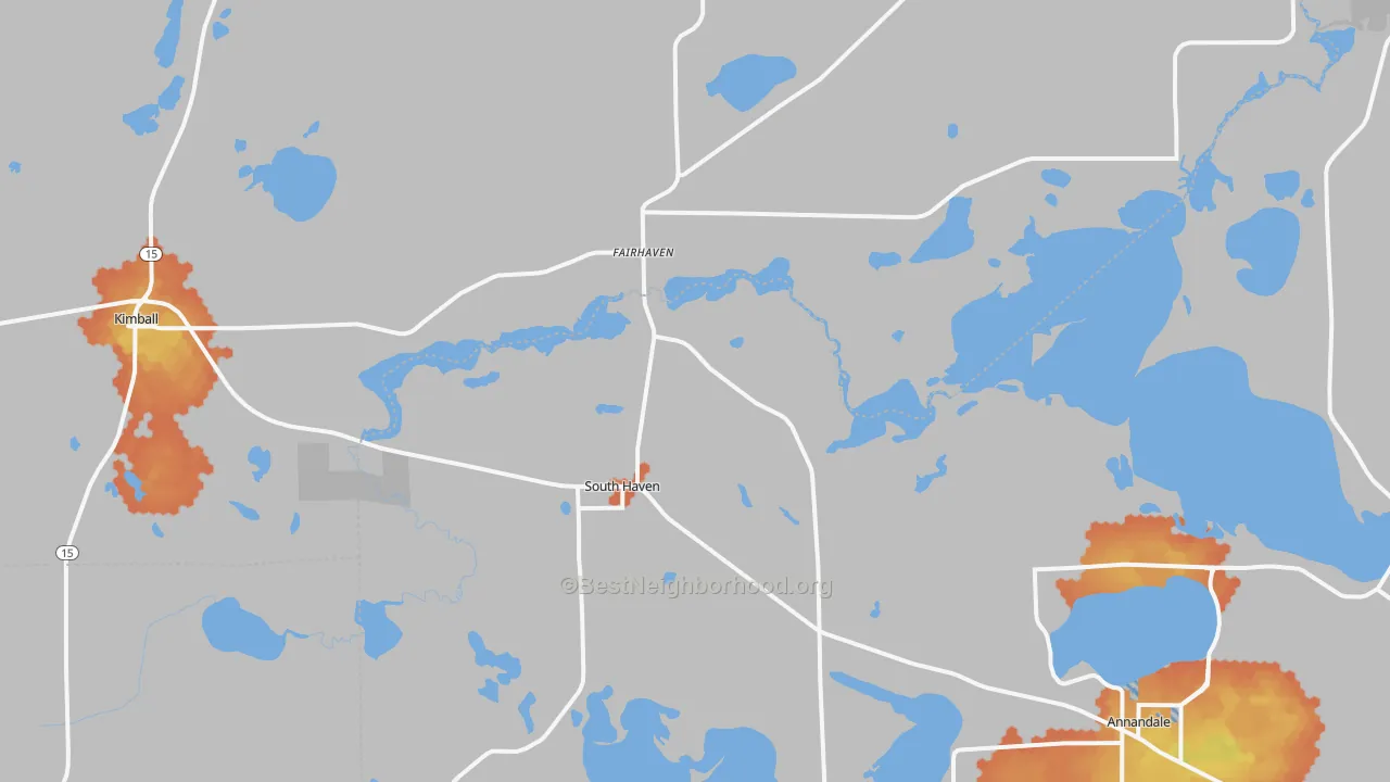 Bike Grade map of 55382, MN