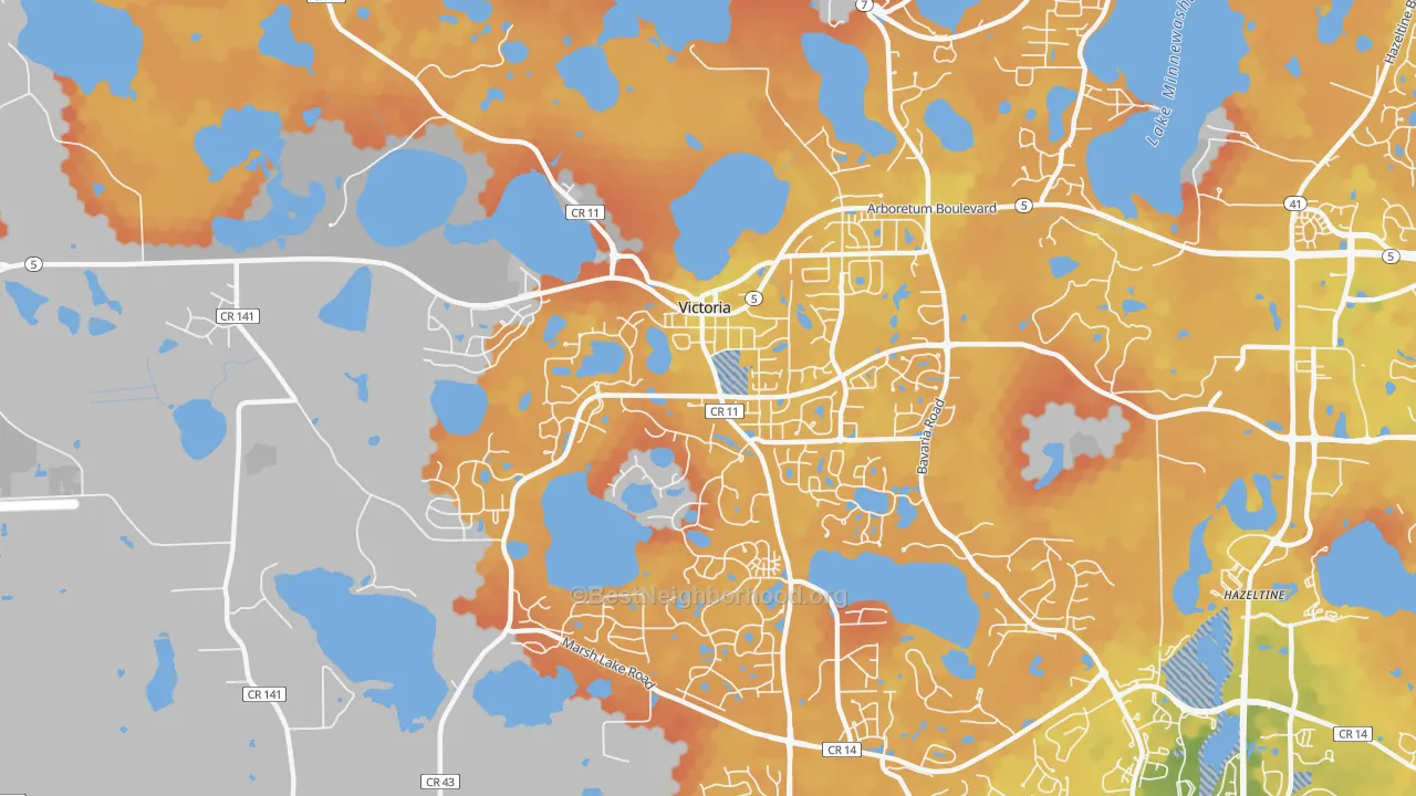 Bike Grade map of 55386, MN
