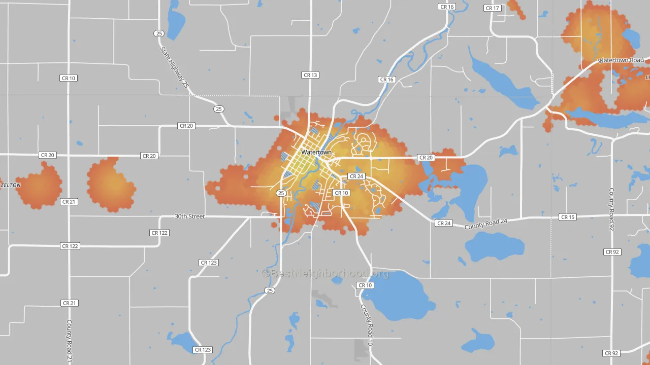 Bike Grade map of 55388, MN
