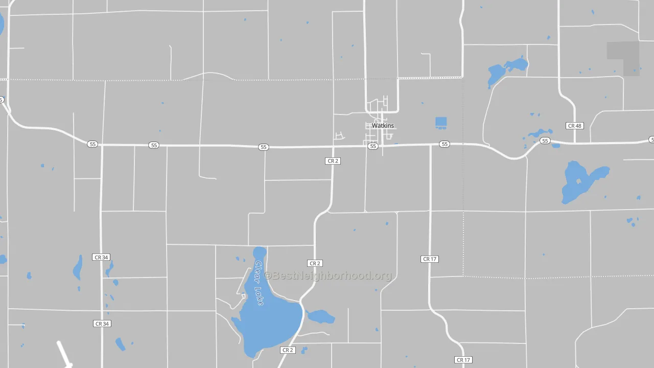 Bike Grade map of 55389, MN