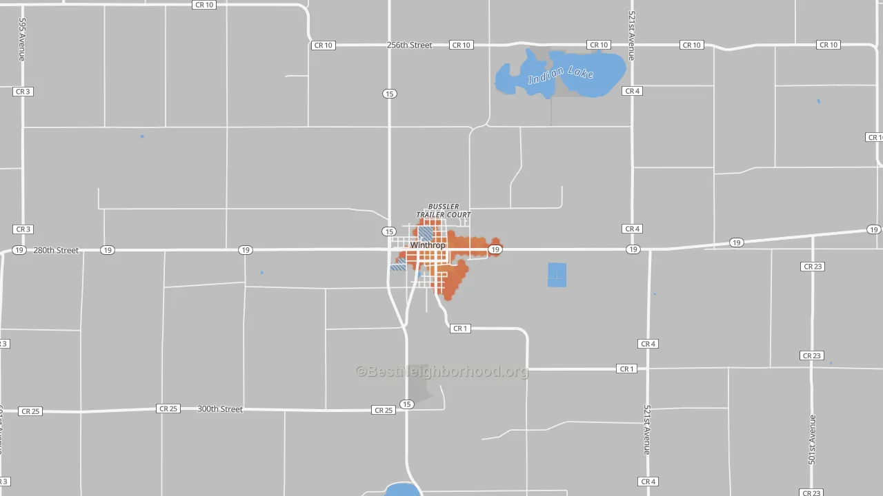 Bike Grade map of 55396, MN