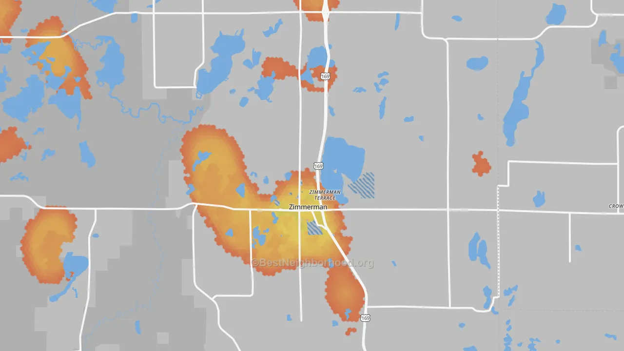 Bike Grade map of 55398, MN
