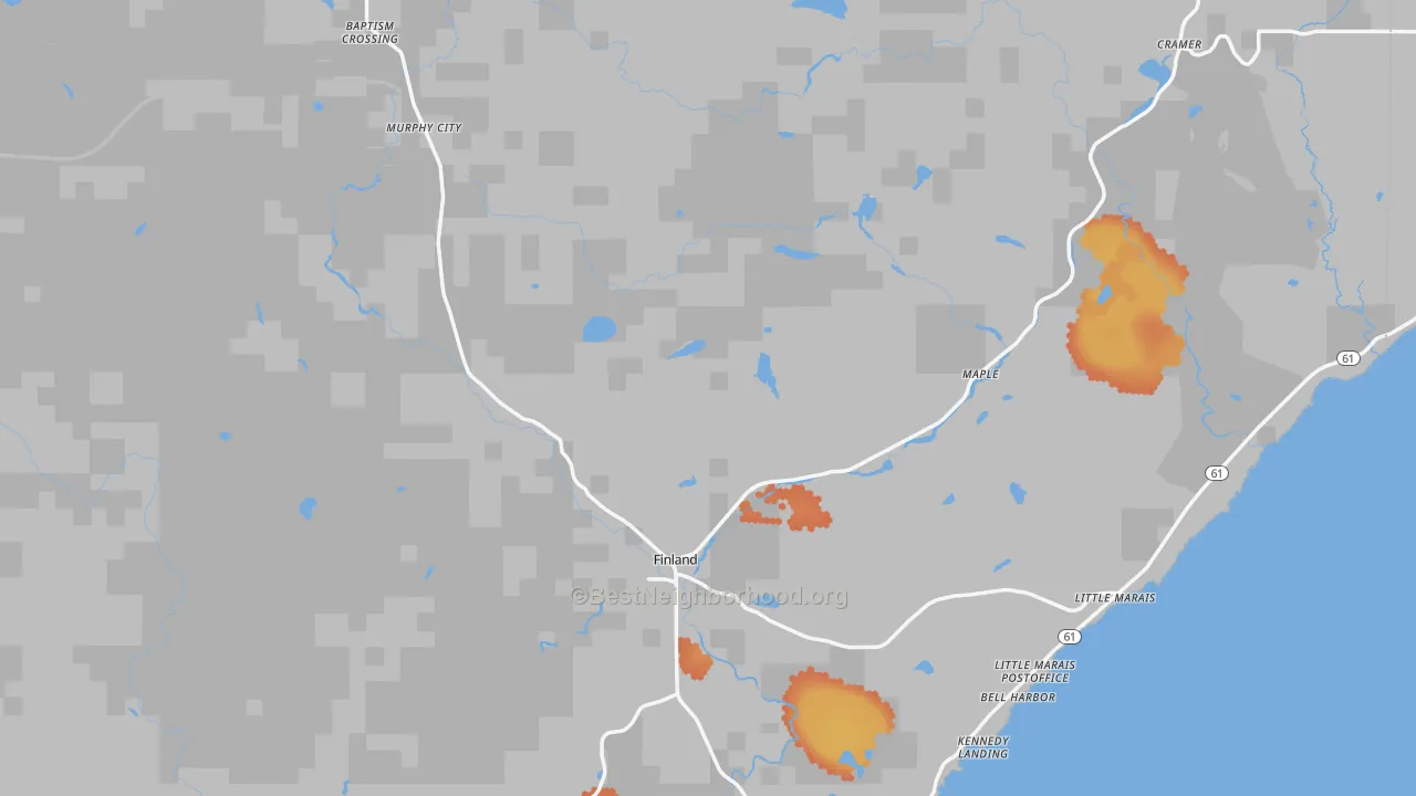 Bike Grade map of 55603, MN