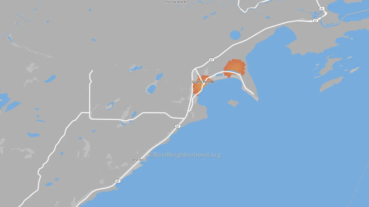 Bike Grade map of 55605, MN