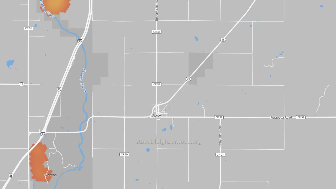 Bike Grade map of 55704, MN