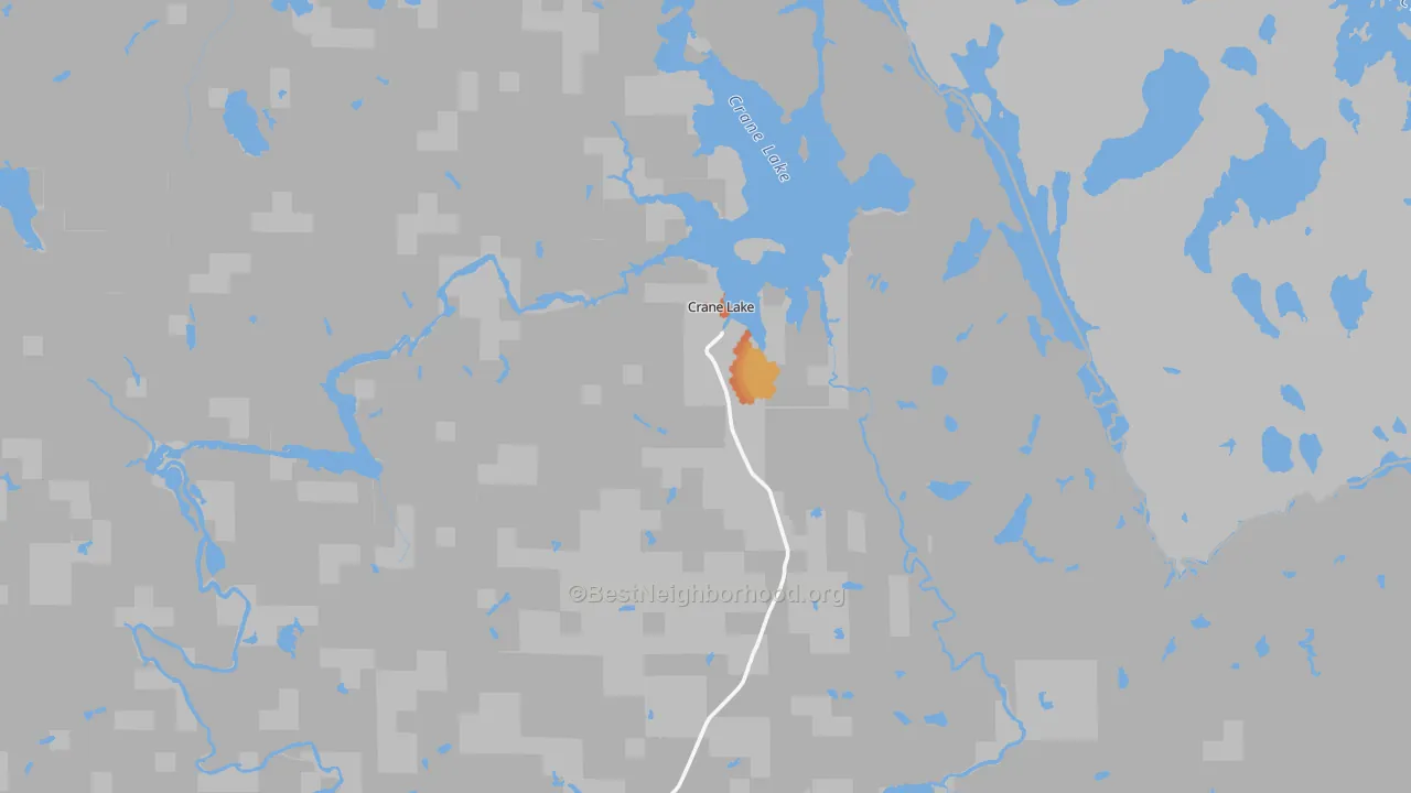 Bike Grade map of 55725, MN