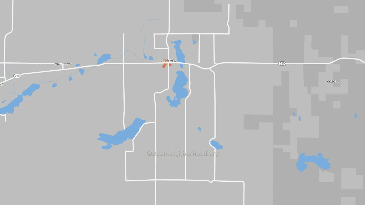 Bike Grade map of 55726, MN