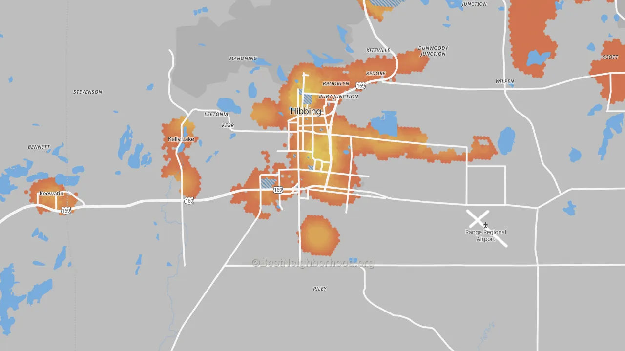 Bike Grade map of 55746, MN