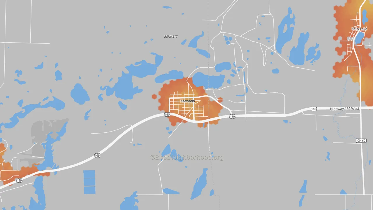Bike Grade map of 55753, MN