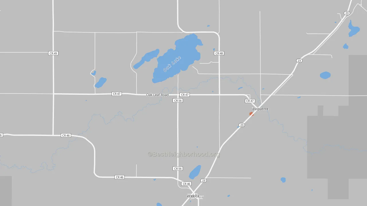 Bike Grade map of 55756, MN