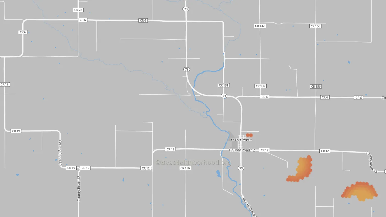 Bike Grade map of 55757, MN