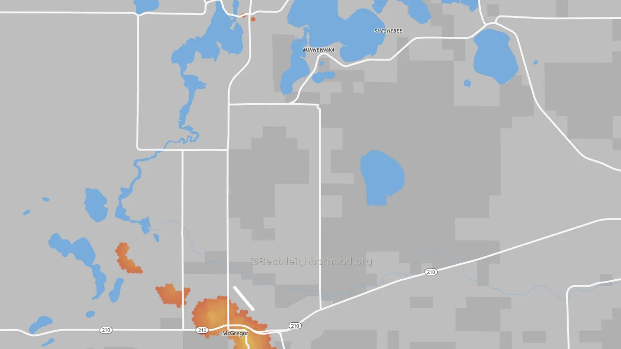 Bike Grade map of 55760, MN