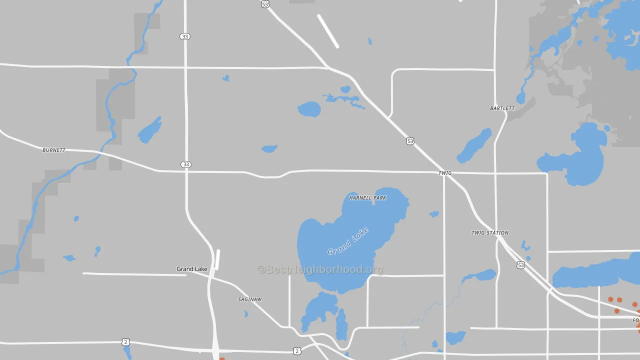 Bike Grade map of 55779, MN