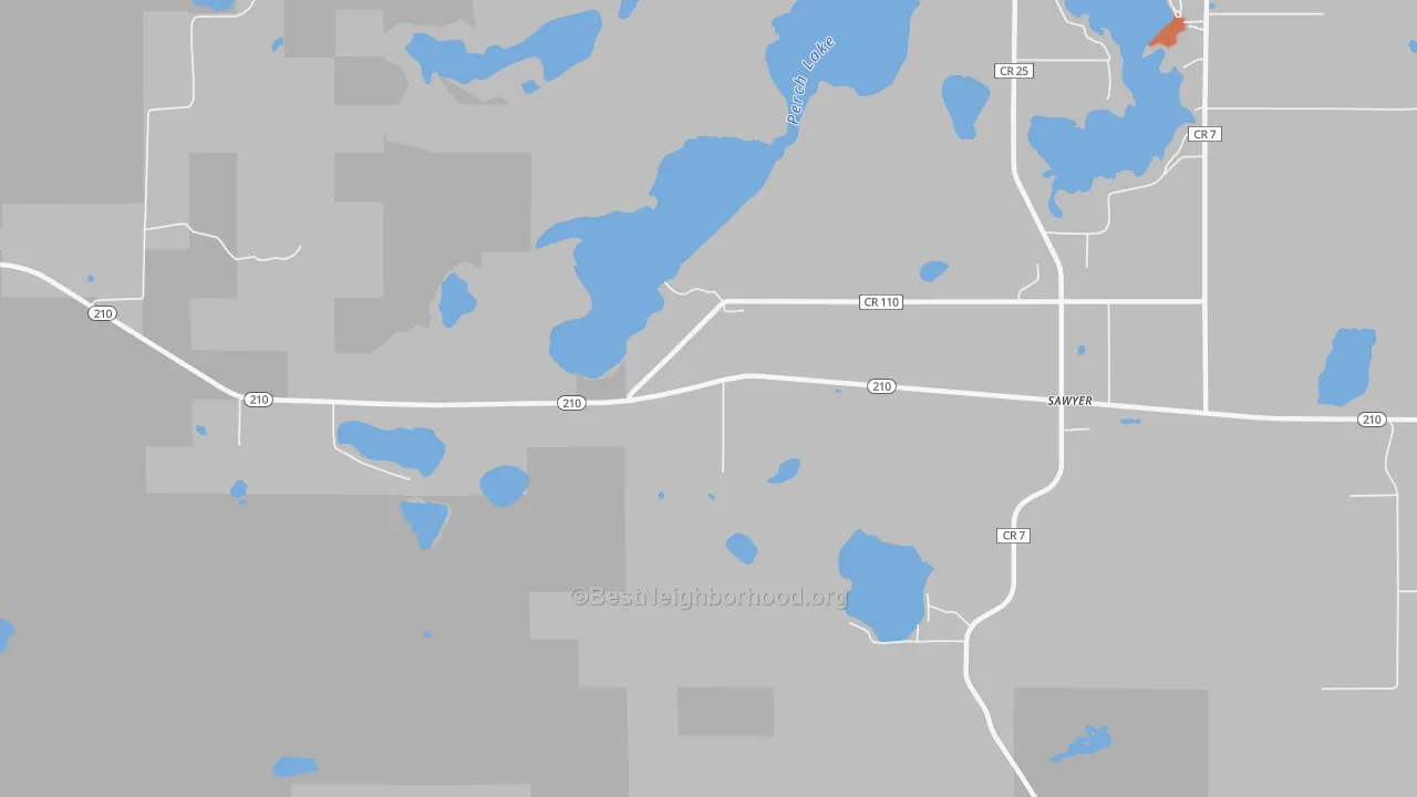 Bike Grade map of 55780, MN