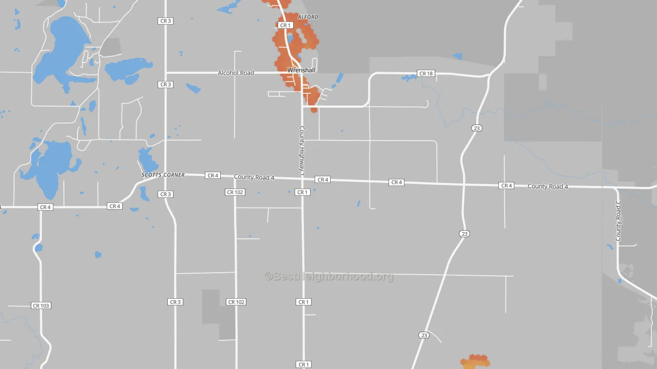 Bike Grade map of 55797, MN