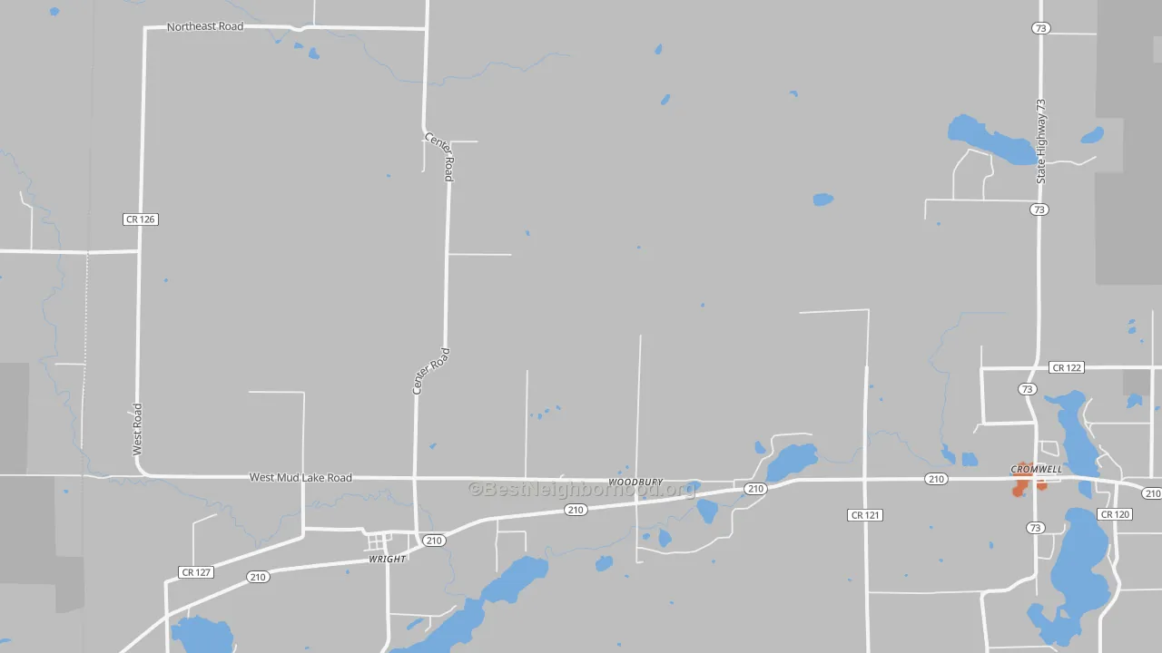 Bike Grade map of 55798, MN
