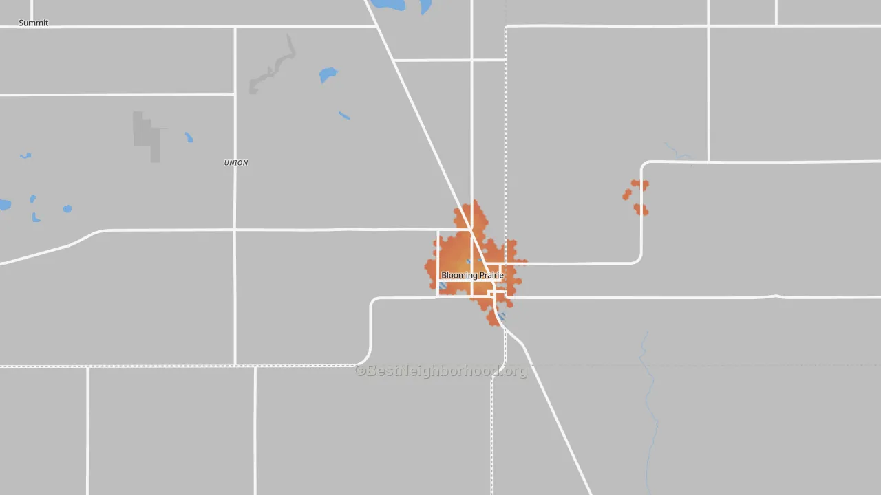 Bike Grade map of 55917, MN
