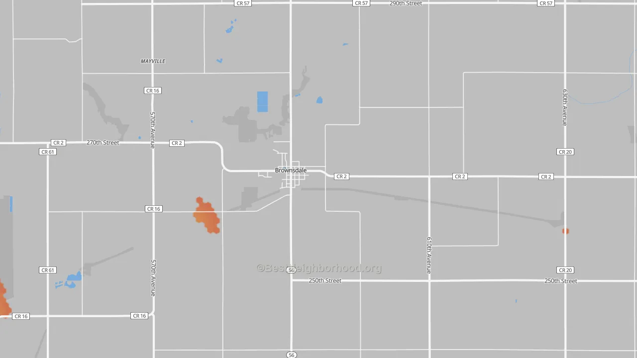 Bike Grade map of 55918, MN