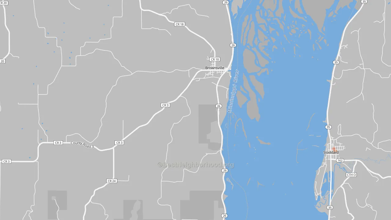 Bike Grade map of 55919, MN