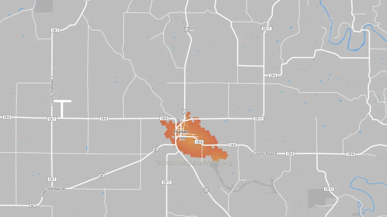 Bike Grade map of 55935, MN