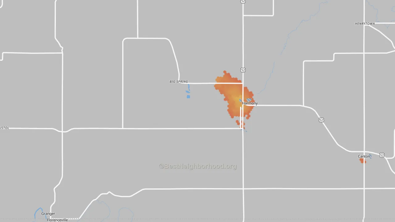 Bike Grade map of 55939, MN