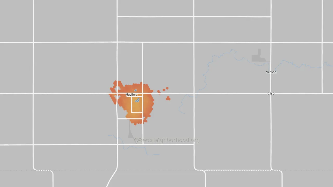 Bike Grade map of 55940, MN