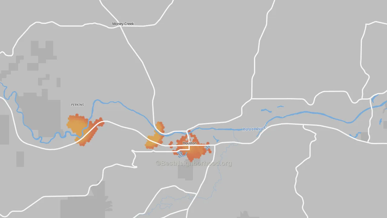 Bike Grade map of 55943, MN