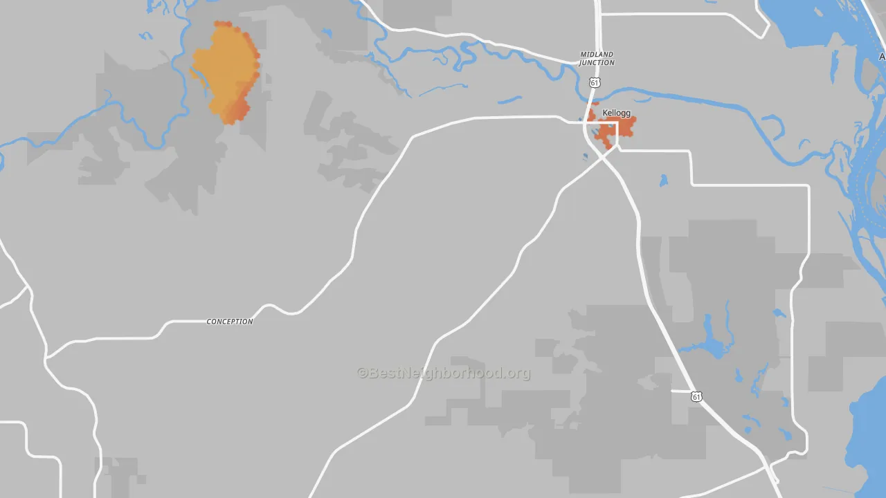 Bike Grade map of 55945, MN