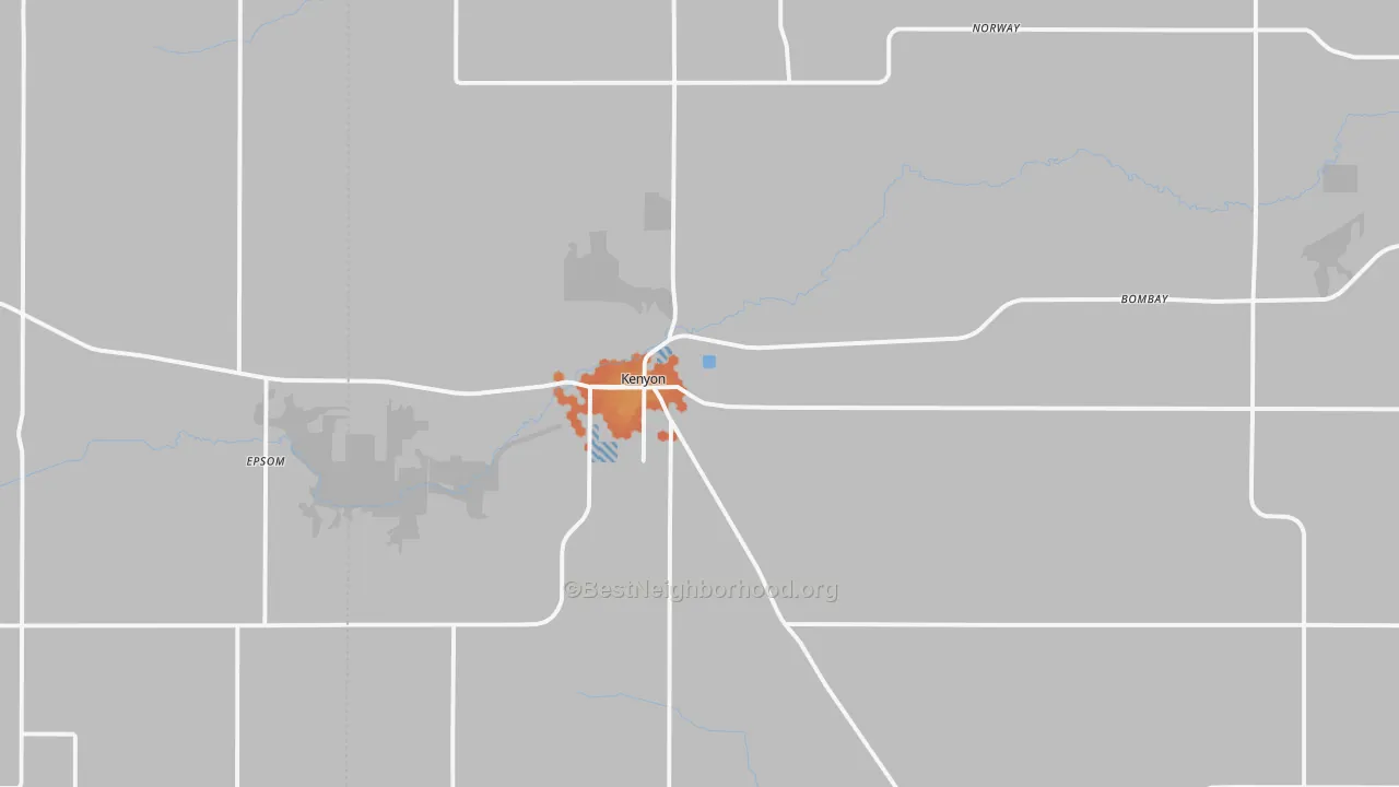 Bike Grade map of 55946, MN
