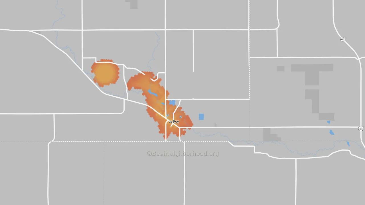 Bike Grade map of 55951, MN