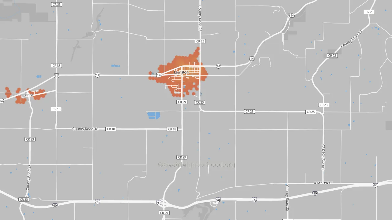 Bike Grade map of 55952, MN