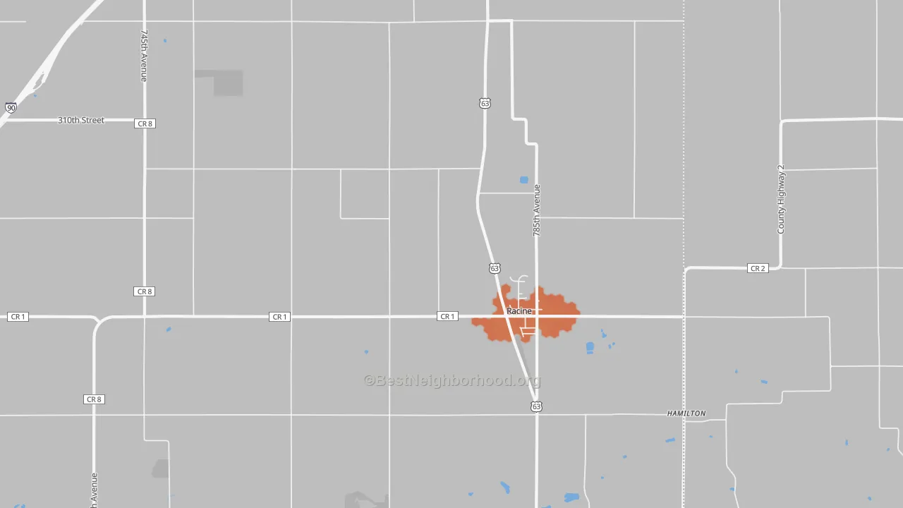 Bike Grade map of 55967, MN