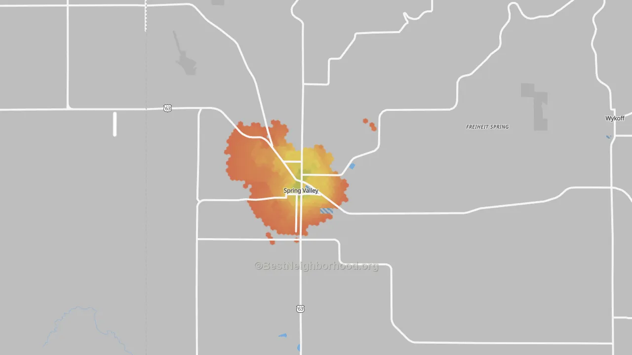 Bike Grade map of 55975, MN