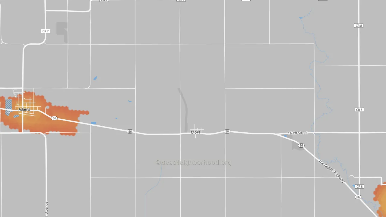 Bike Grade map of 55977, MN