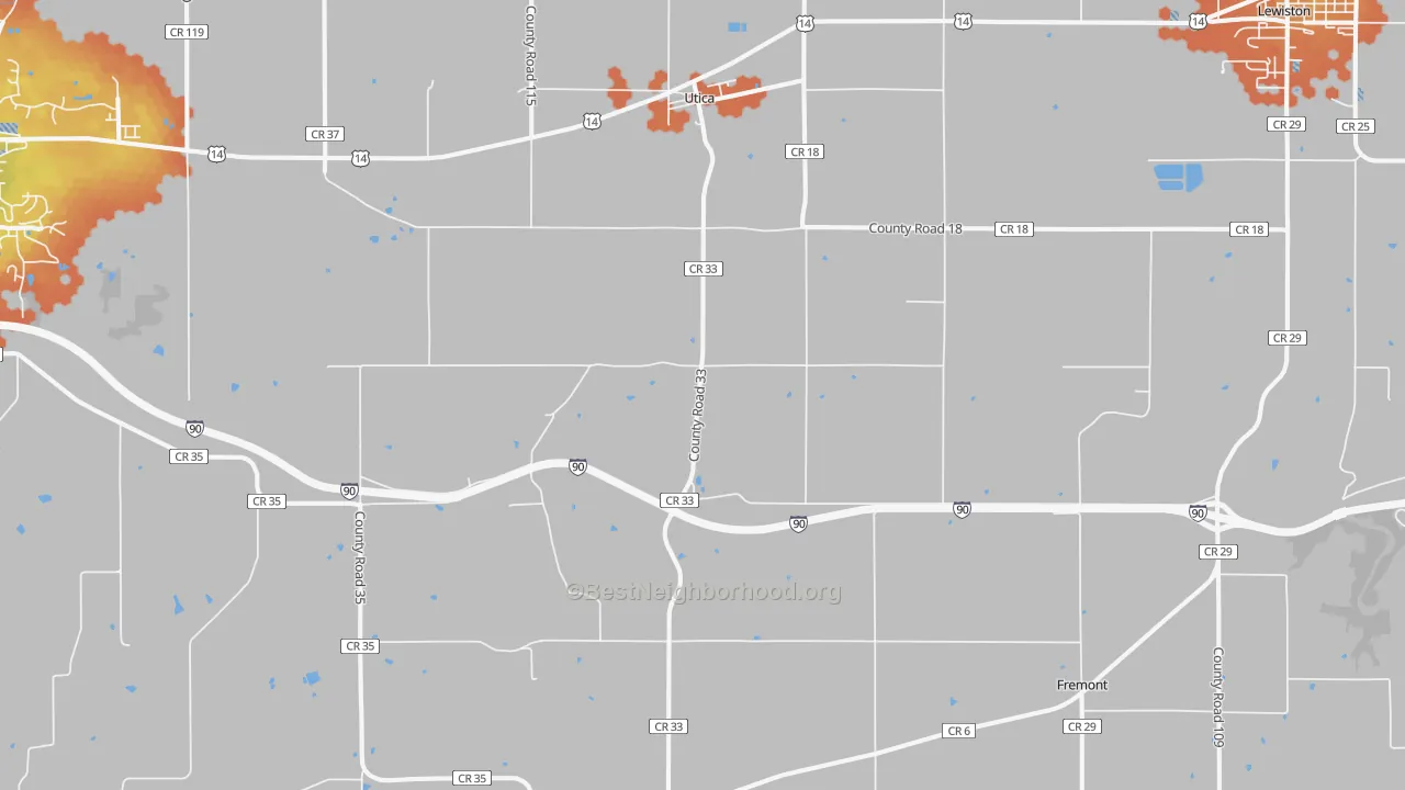 Bike Grade map of 55979, MN